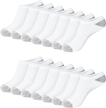 Hanes Women's Crew, Ankle, and No-Show Moisture-Wicking Cushioned Athletic Socks (14 Pack)