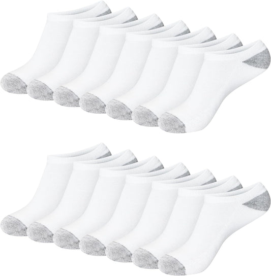 Hanes Women's Crew, Ankle, and No-Show Moisture-Wicking Cushioned Athletic Socks (14 Pack)