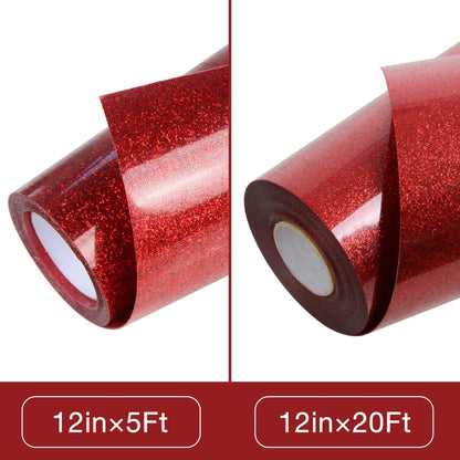 TORC Blush Glitter HTV Heat Transfer Vinyl Roll 12 inch x 5 ft Iron on Vinyl for T Shirts Crafts