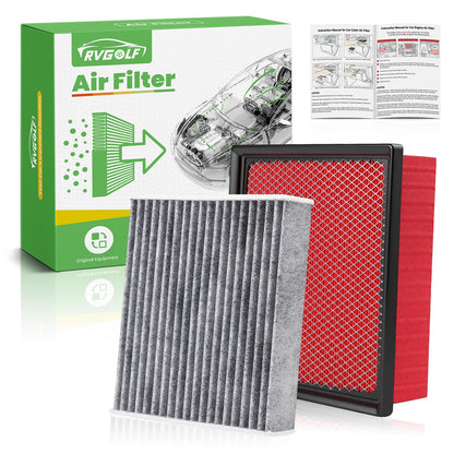 Engine+Cabin Air Filter Fit for 2014-2020 Rogue, 2017-2022 Rogue Sport