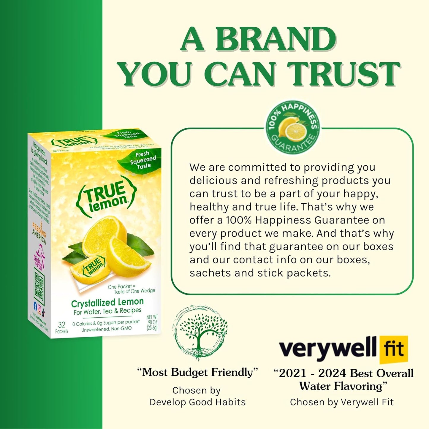TRUE LEMON Water Enhancer, Bulk Dispenser, 100 Count (Pack of 1), 0 Calorie Drink Mix Packets For Water, Sugar Free Lemon Flavoring Powder Packets