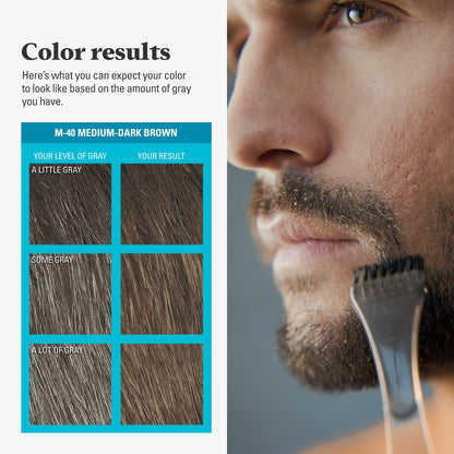 JUST FOR MEN Mustache & Beard Dye, Keratin, Medium Brown M-35 (1 Pack)