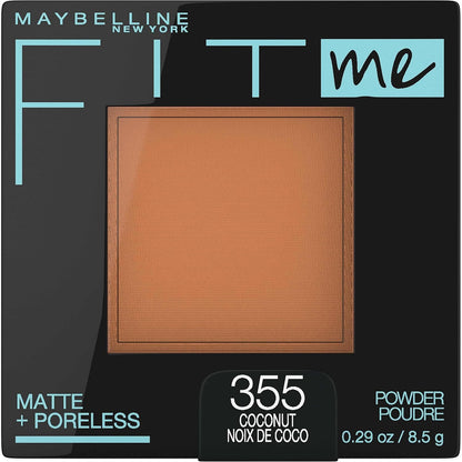 Maybelline Fit Me Matte + Poreless Pressed Face Powder Makeup & Setting Powder, Buff Beige, 1 Count