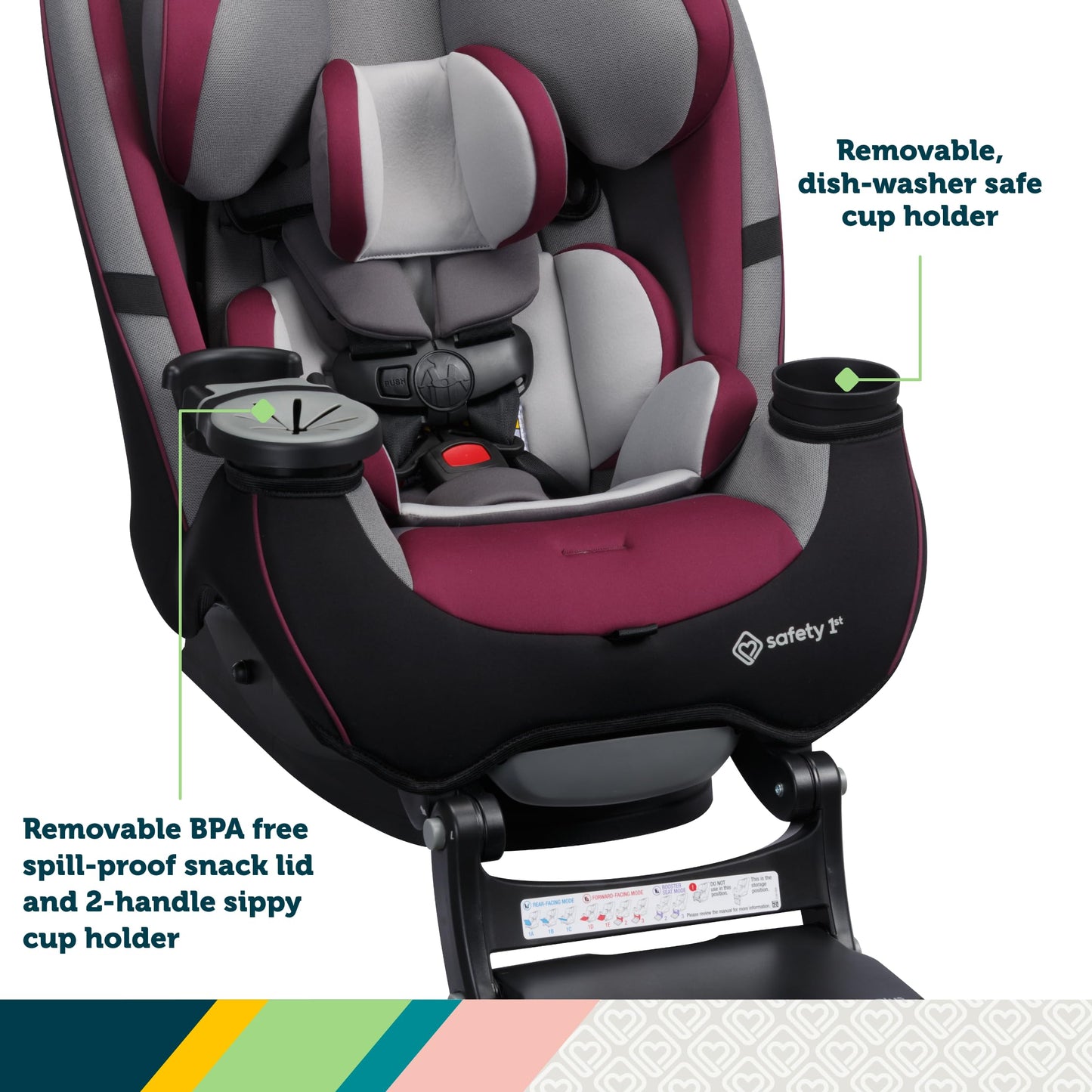 Safety 1st Grow and Go All-in-One Convertible Car Seat, Rear Facing, 5-40 lbs, Forward Facing (30–65 lbs), High Back Booster Seat 40-100 pounds, Alaskan Blue