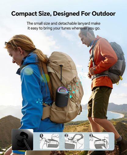 Portable Bluetooth Speaker Beach Essentials: IPX5 Waterproof for Outdoor