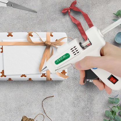 SHJADE Hot Glue Gun with 30 Glue Sticks, 20W Mini Hot Melt Gun Kit(White)