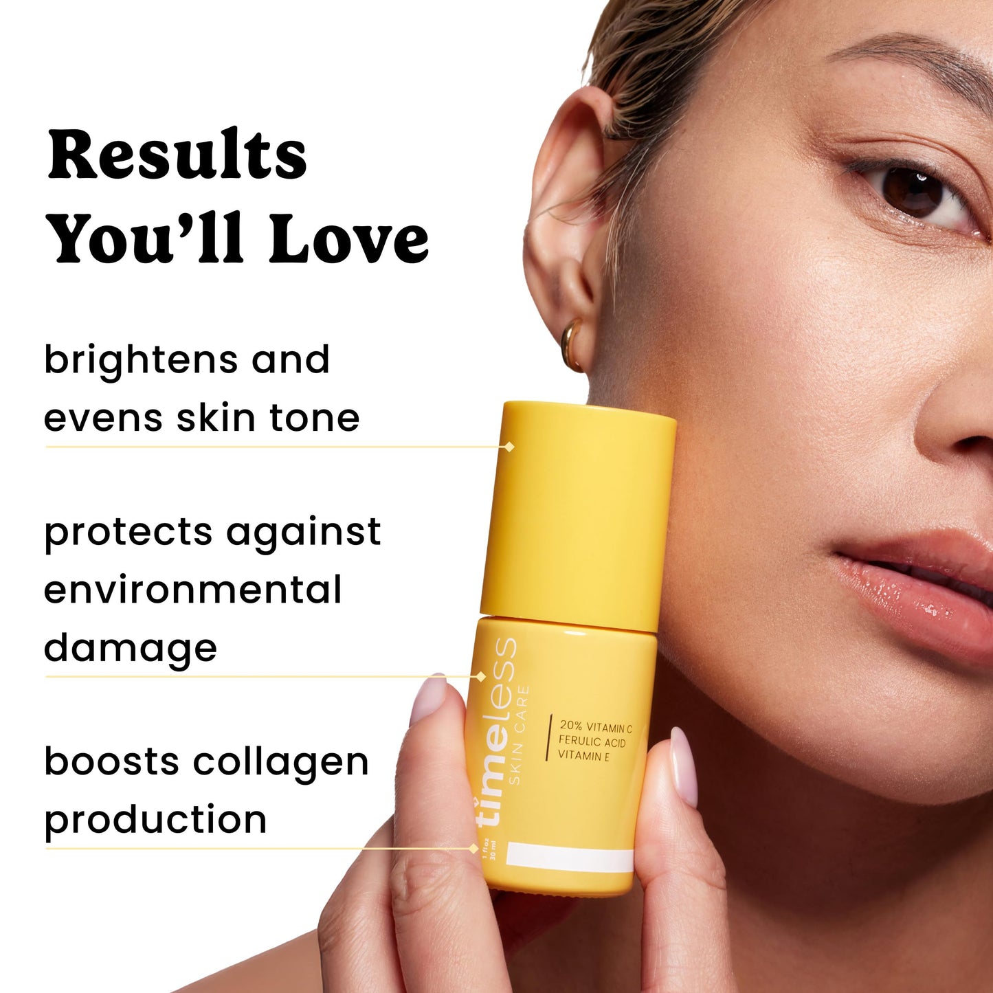 Timeless 20% Vitamin C + E Ferulic Acid Serum, Antioxidant, 4 fl oz