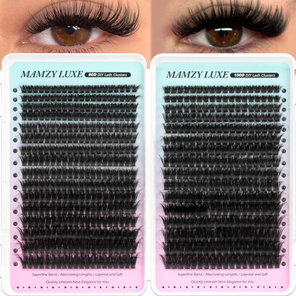 Lash Clusters Wispy 100D Eyelash Clusters 10-18mm Fluff Cluster Eyelash Extensions D Curl No Plastic Feel Individual Lashes Extension 204 Pcs Versatile False Eyelashes Clusters