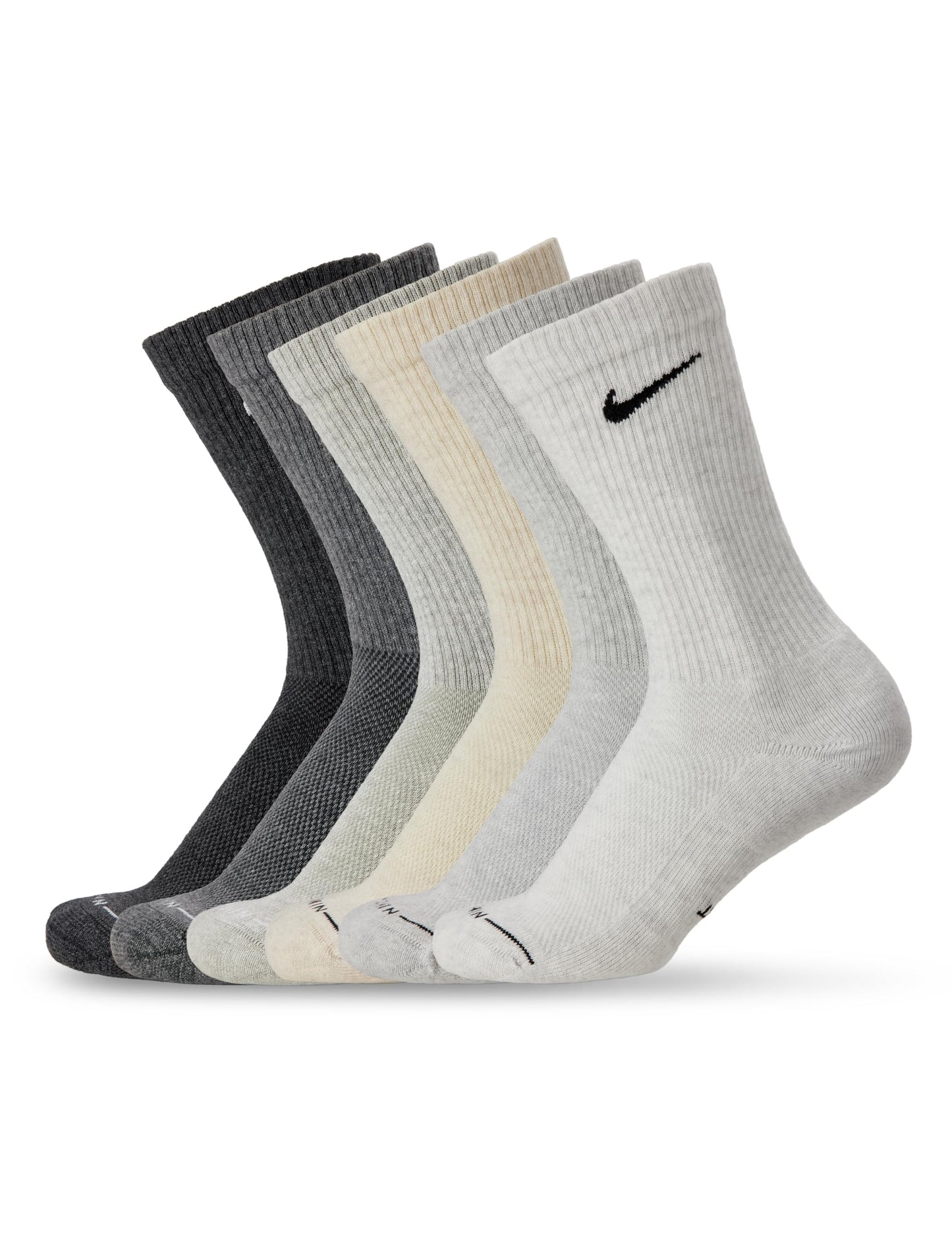 Nike Adult Dri-FIT Everyday Elevated Crew Socks (6-Packs) | Mens and Womens