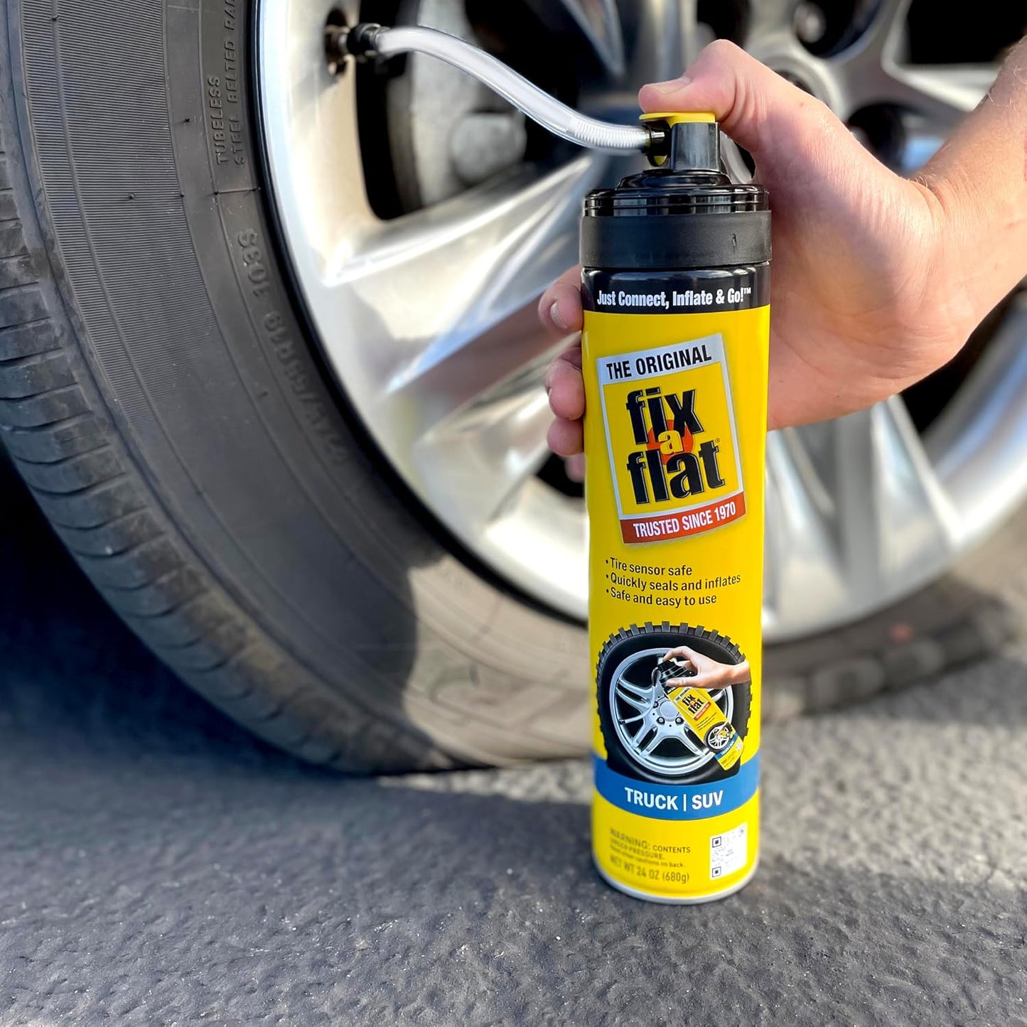 Fix-A-Flat Tire Repair, 16 oz, 2-Pack | Emergency Use | Eco-Friendly Formula | For Standard Tires | Universal Fit