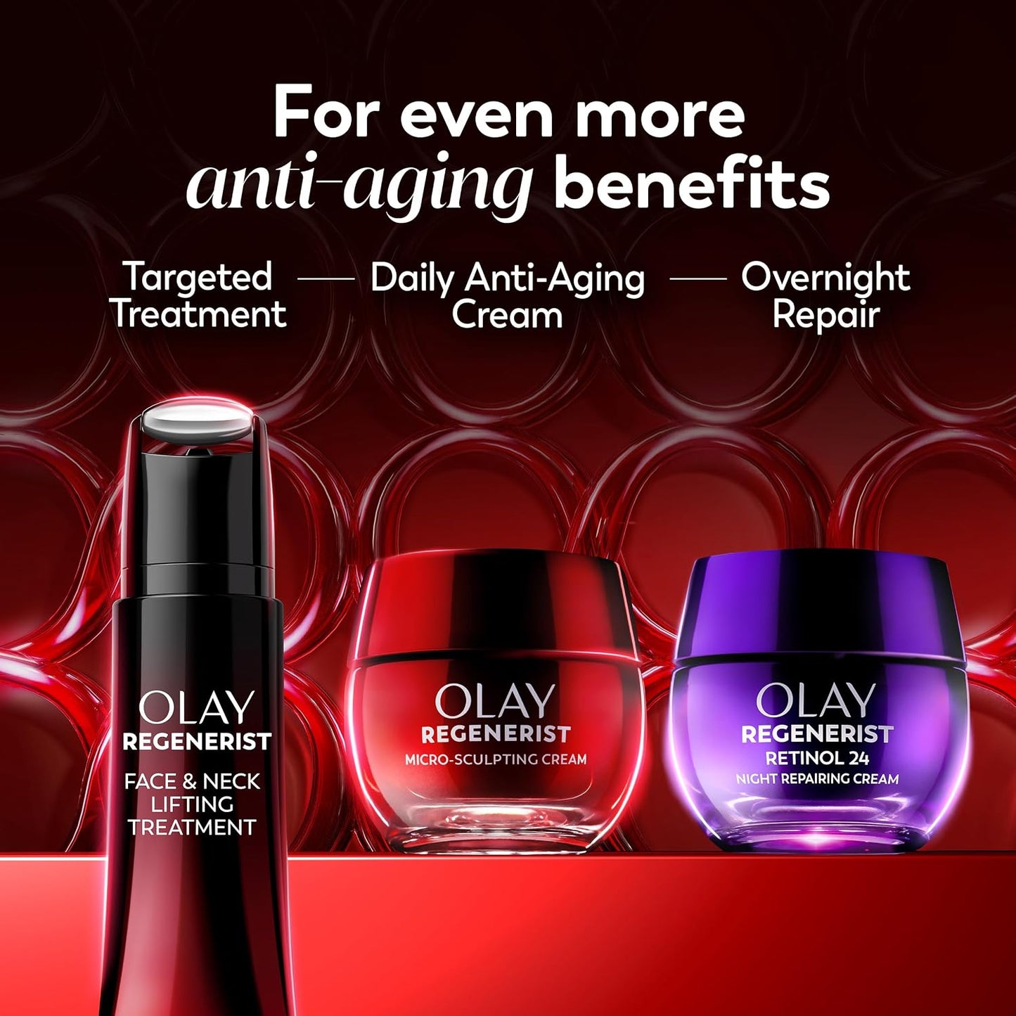 Olay Face Moisturizer, Regenerist Micro-Sculpting Facial Cream for Women - Anti-Aging, Anti-Wrinkle, Firming Skin Care - Triple Collagen Cream, Peptide Moisturizer, Hyaluronic Acid, Niacinamide, 1.7oz