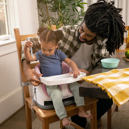 Ingenuity Baby Base 2-in-1 Booster Feeding and Floor Seat with Self-Storing Tray - Cashmere