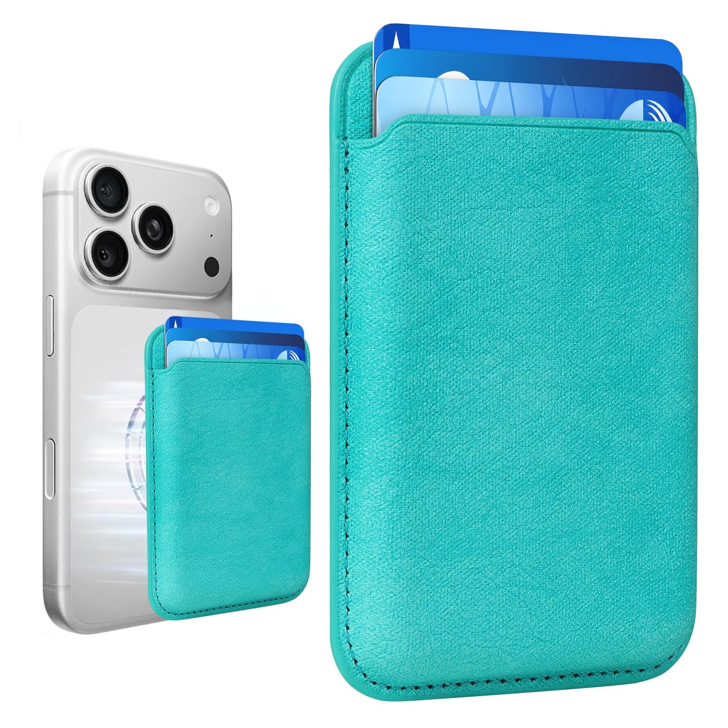 Magnetic Wallet Cell Phone Card Holder for Phone Case with Mag-Safe