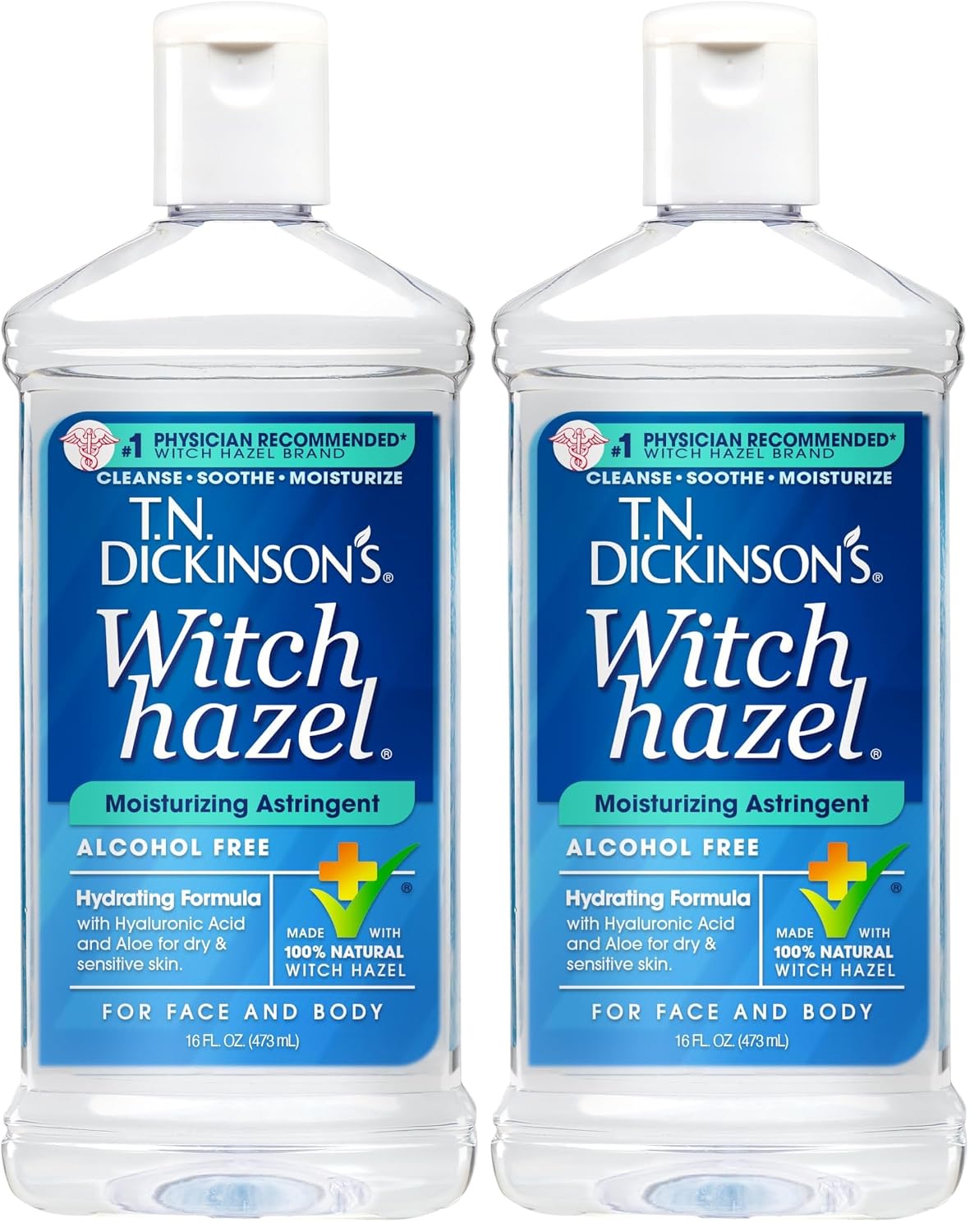 T.N. Dickinson's Witch Hazel Moisturizing Astringent | Alcohol Free | 16 Oz
