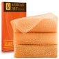 UJFQBH African Net Sponge Authenti, Exfoliating Body Scrubber for Back and Hard to Reach Areas, Gentle Daily Exfoliation for Deep Cleansing, Quick Drying Shower Essential, Aqua Grey 3 Pack
