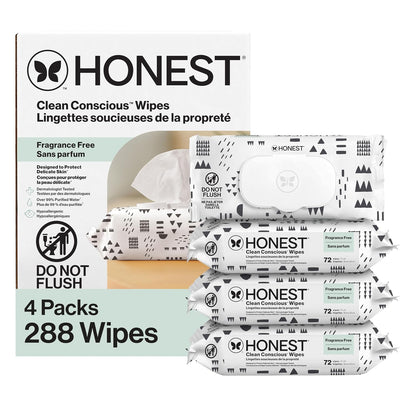 The Honest Company Multi-Use Baby Wipes, Pattern Play, 720 Count