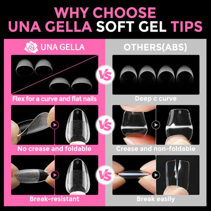 UNA GELLA 15g Nail Glue for Press On Nails with 20ml Nail Glue Remover Kit