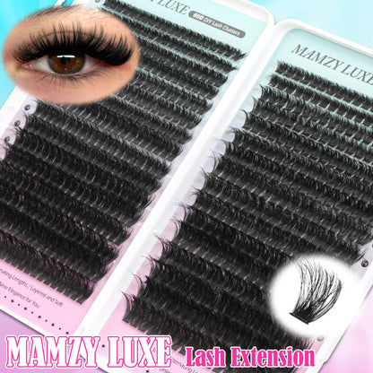 Lash Clusters Wispy 100D Eyelash Clusters 10-18mm Fluff Cluster Eyelash Extensions D Curl No Plastic Feel Individual Lashes Extension 204 Pcs Versatile False Eyelashes Clusters