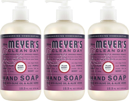 MRS. MEYER'S CLEAN DAY Hand Soap, Basil Scent, 12.5 Fl Oz Bottle - 3 Pack