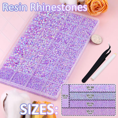 Rainbow Flatback Rhinestones for Crafting and 3PCS B7000 Glue (Set 1), 2 Boxes of 4500 PCS Resin Rhinestones Gems Charms for Bedazzling DIY Crafts Tumblers Shoes Fabric Clothing Nail Art