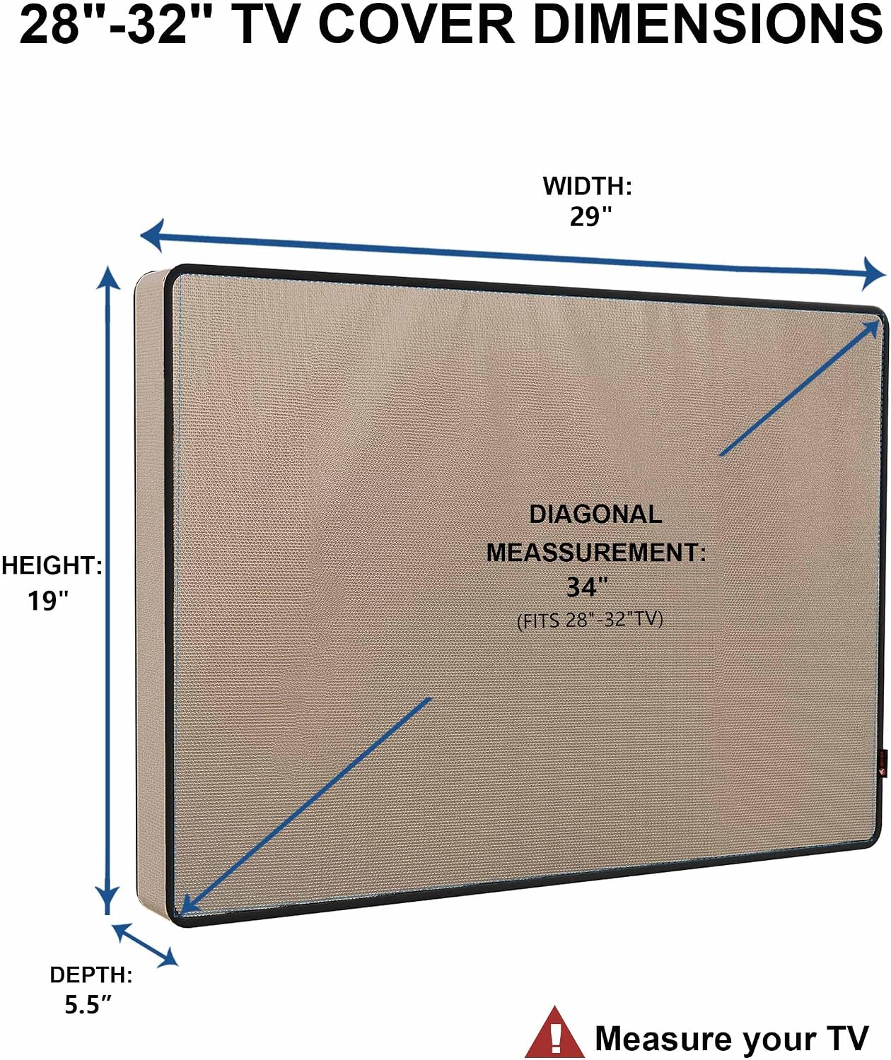 iBirdie Outdoor TV Cover 55 to 58 inch Weatherproof and Waterproof