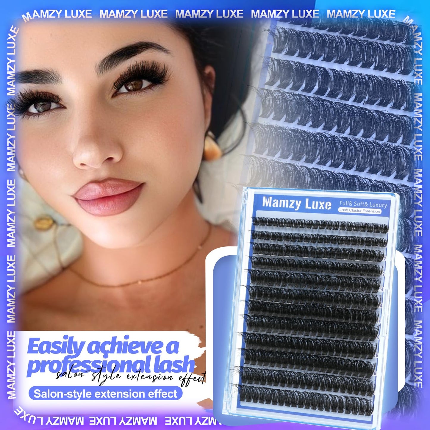 Lash Clusters Wispy 100D Eyelash Clusters 10-18mm Fluff Cluster Eyelash Extensions D Curl No Plastic Feel Individual Lashes Extension 204 Pcs Versatile False Eyelashes Clusters