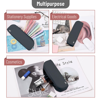 Mr. Pen- Silicone Pencil Case, Aesthetic Pencil Bag for Women, Makeup Pouch