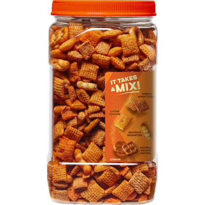 Chex Mix Bold Garlic & Herb Snack Mix, Resealable Tub, 20 oz