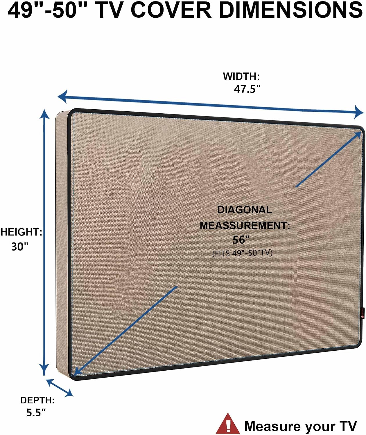 iBirdie Outdoor TV Cover 55 to 58 inch Weatherproof and Waterproof