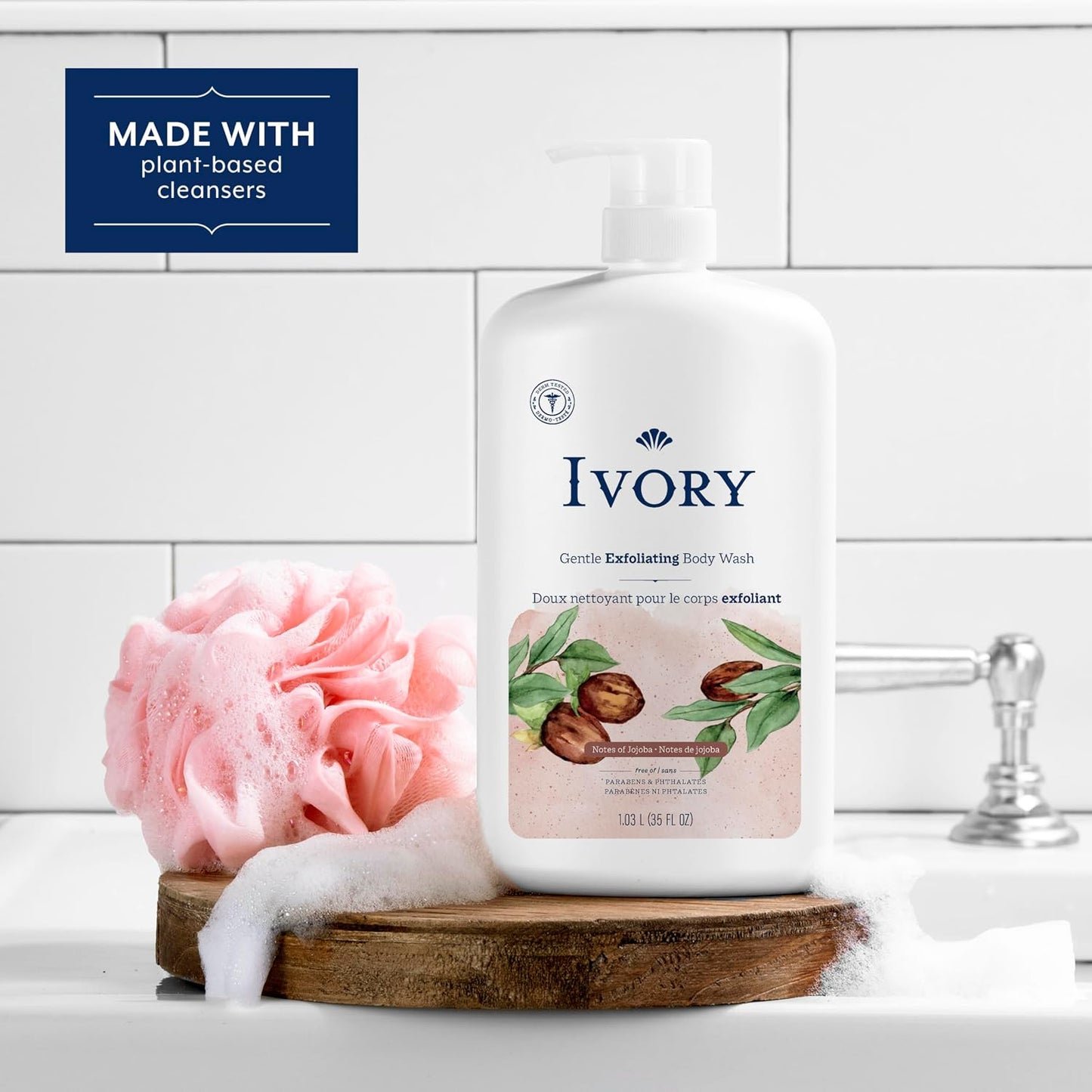 Ivory Body Wash Designed for the Whole Family, Jojoba Scent, 35 oz