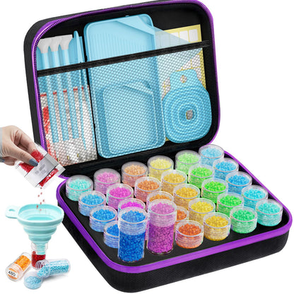 ARTDOT 60 Slots Storage Container for Diamond Art Kits for Adults, Portable Bead Storage Boxes for Diamond Painting Accessories and Tools