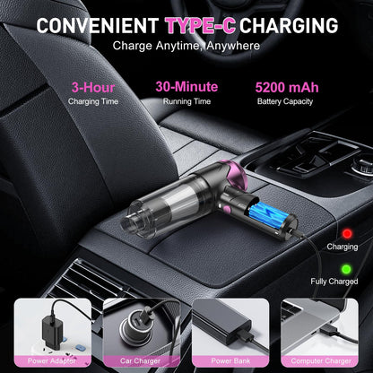KMM Handheld Car Vacuum Cleaner, Hand Held Vacuum Cleaner and Air Duster