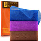 UJFQBH African Net Sponge Authenti, Exfoliating Body Scrubber for Back and Hard to Reach Areas, Gentle Daily Exfoliation for Deep Cleansing, Quick Drying Shower Essential, Aqua Grey 3 Pack