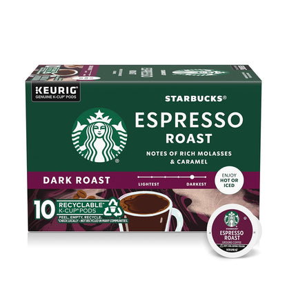 Starbucks K-Cup Coffee Pods, Dark Roast Hot or Iced Coffee, French Roast, 96 Keurig Pods
