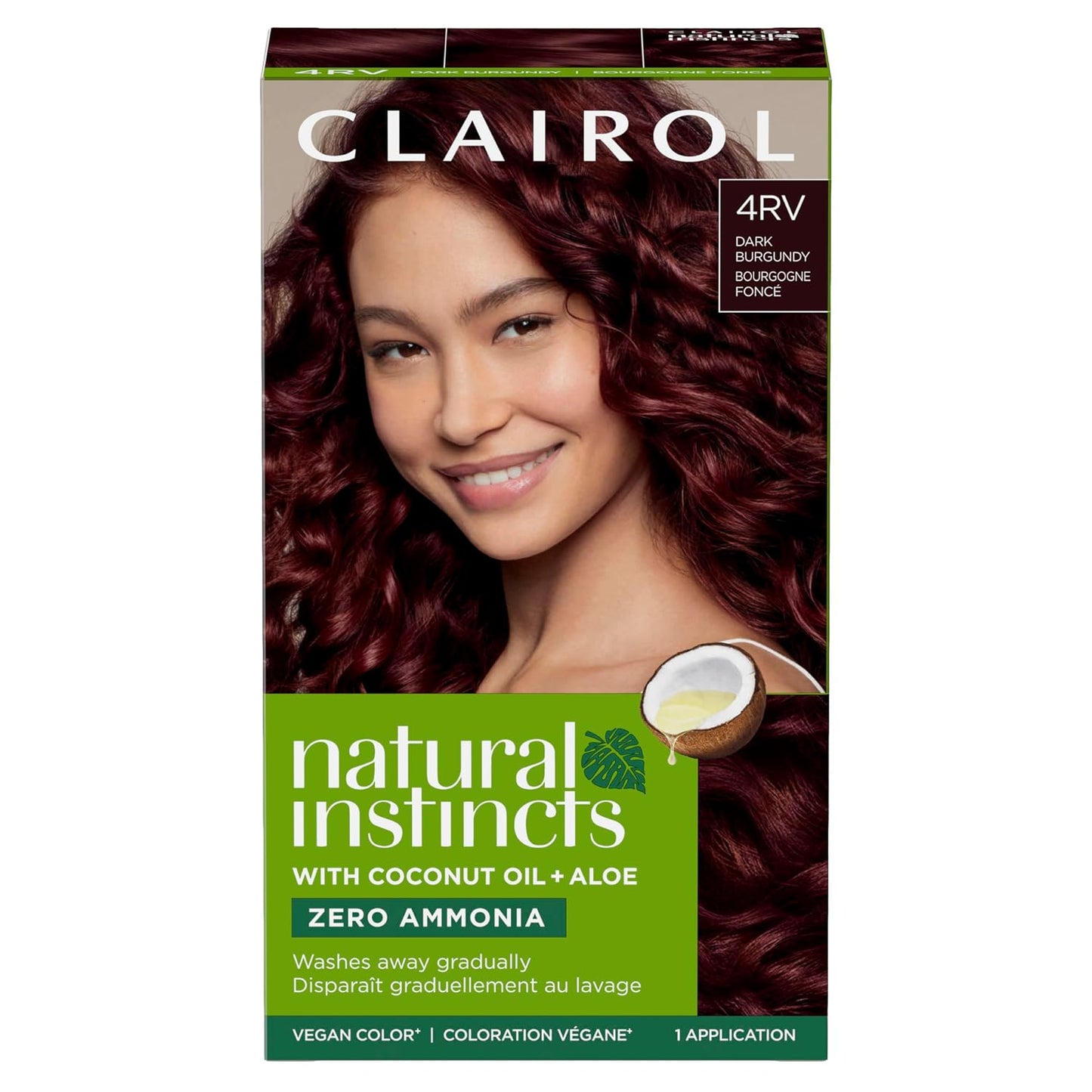 Clairol Natural Instincts Demi-Permanent Hair Dye, 4 Dark Brown | 1 Pack