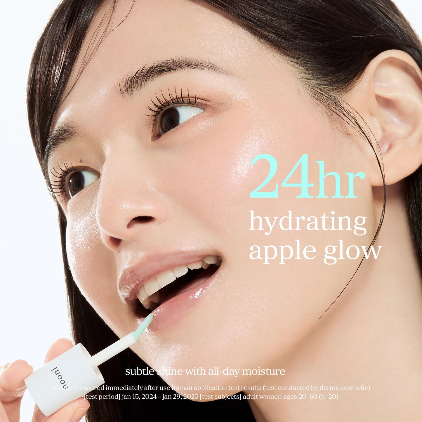 NOONI Korean Lip Oil - Applepeony - pH Color-Changing Plumping Lip Gloss