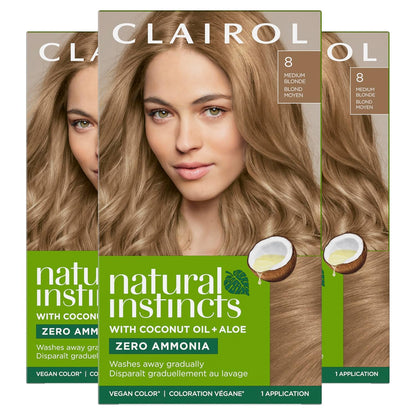 Clairol Natural Instincts Demi-Permanent Hair Dye, 4 Dark Brown | 1 Pack