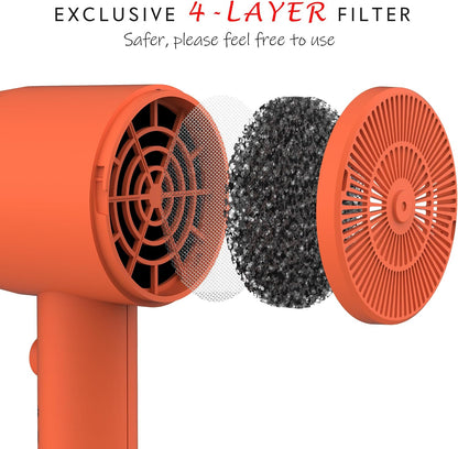 AINA Diffuser Hair Dryer Full-Featured Blow Dryer 110V/1600W(Ash Grey)