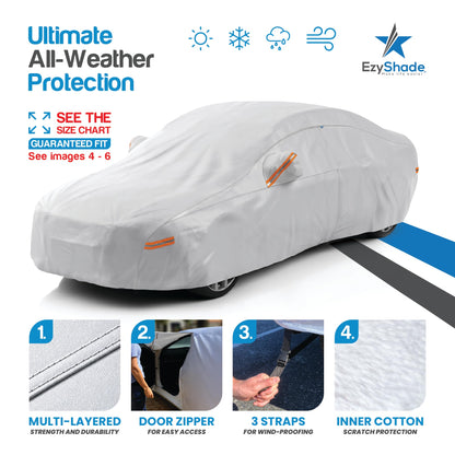 EzyShade Car Cover Waterproof All Weather. See Vehicle Size-Chart. Size A3