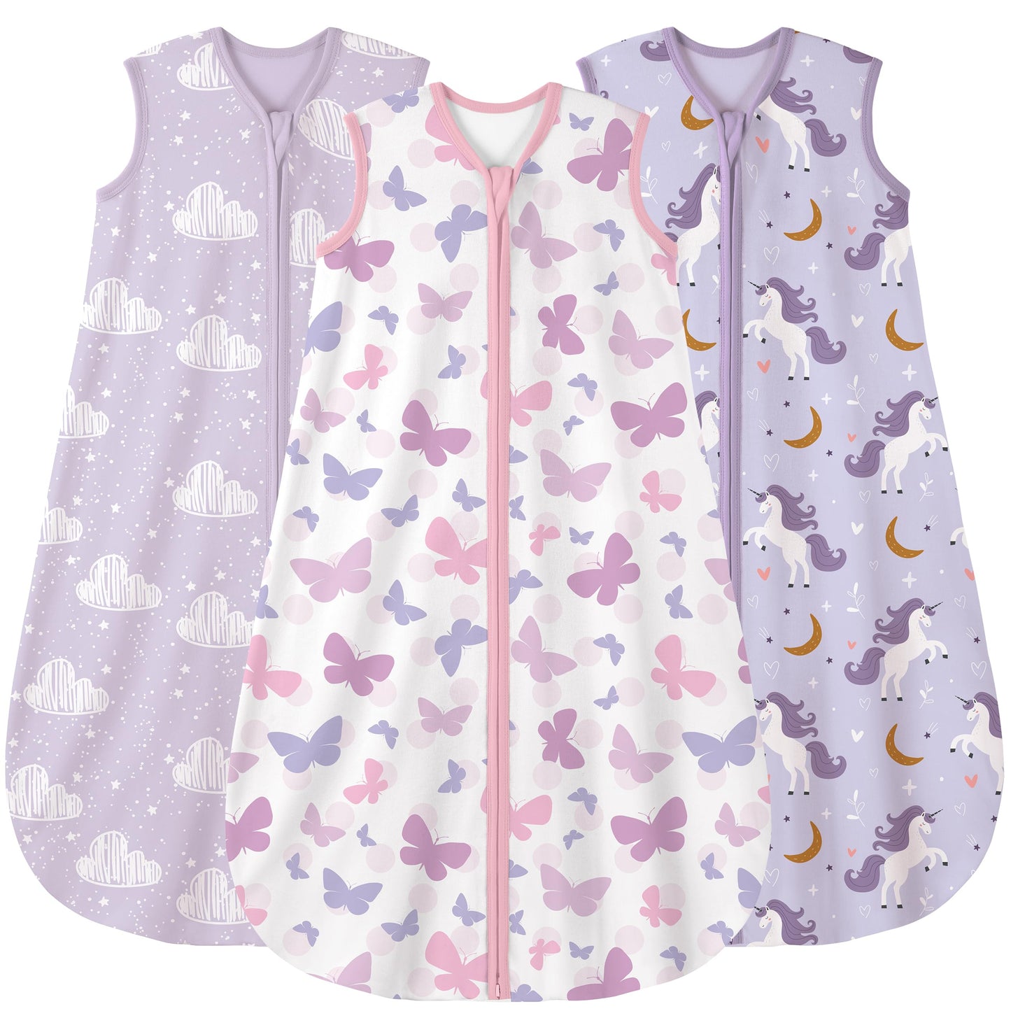 Yoofoss Baby Sleep Sack 0-6 Month 0.5TOG 100% Organic Cotton 2-Way Zipper
