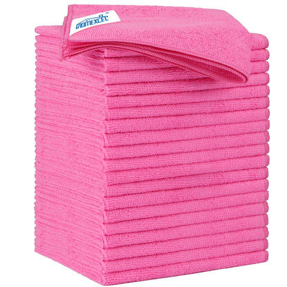 HOMEXCEL Microfiber Cleaning Cloth 12 Pack, 12.5 x 12.5 inch Microfiber Towels for Cars, Ultra Absorbent Washing Cloth, Lint Free Streak Free Cleaning Rags for Car, Kitchen, and Window (Grey)