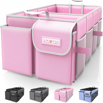 HOTOR Trunk Organizer - Foldable Car Organizer for SUVs & Sedans Storage