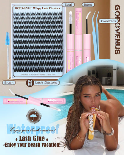 Goddvenus Pre-made Spikes Lash Clusters Wispy Manga Eyelash Clusters