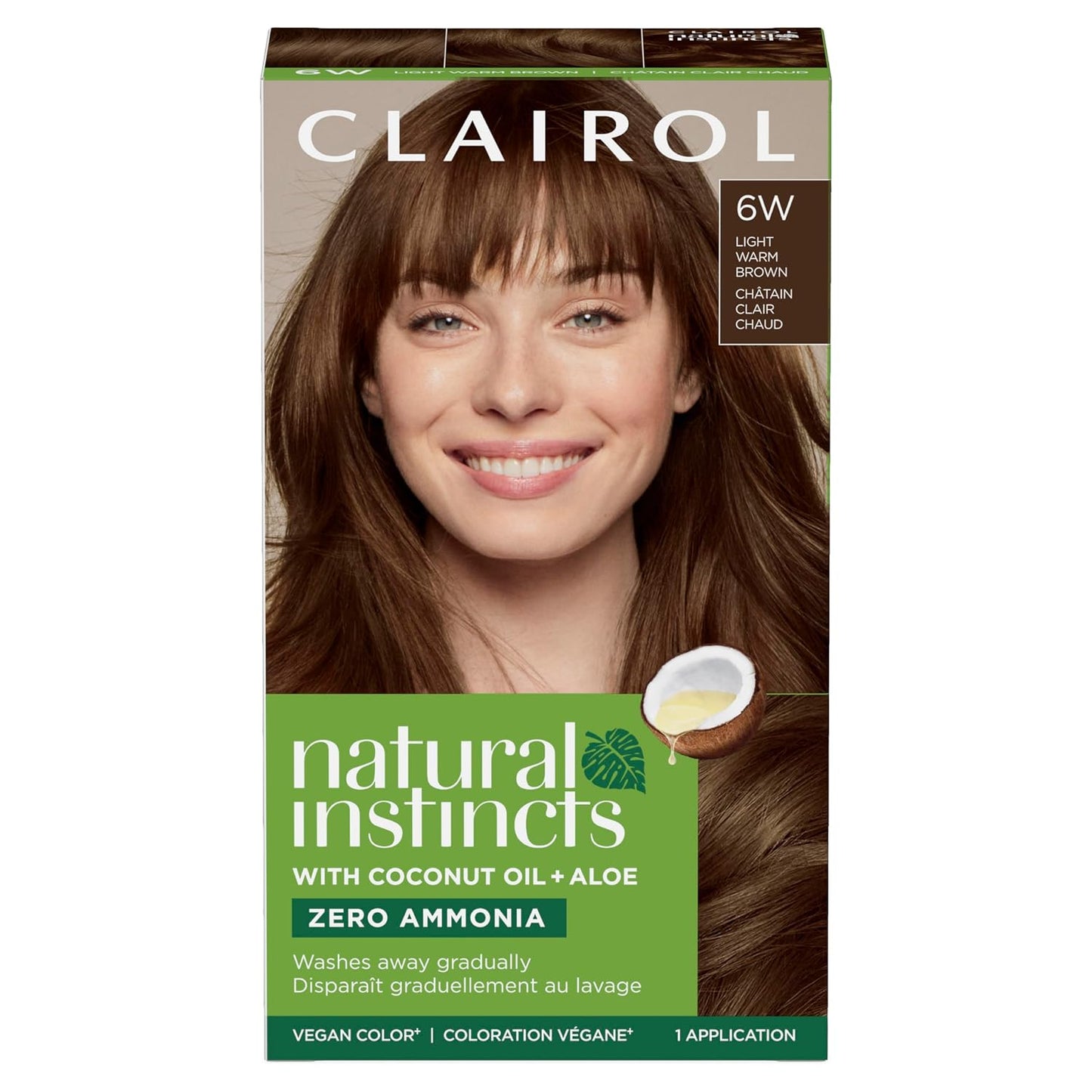 Clairol Natural Instincts Demi-Permanent Hair Dye, 4 Dark Brown | 1 Pack