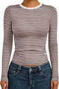 AUTOMET Womens Crew Neck Long Sleeve Shirts Compression Underscrubs Tops