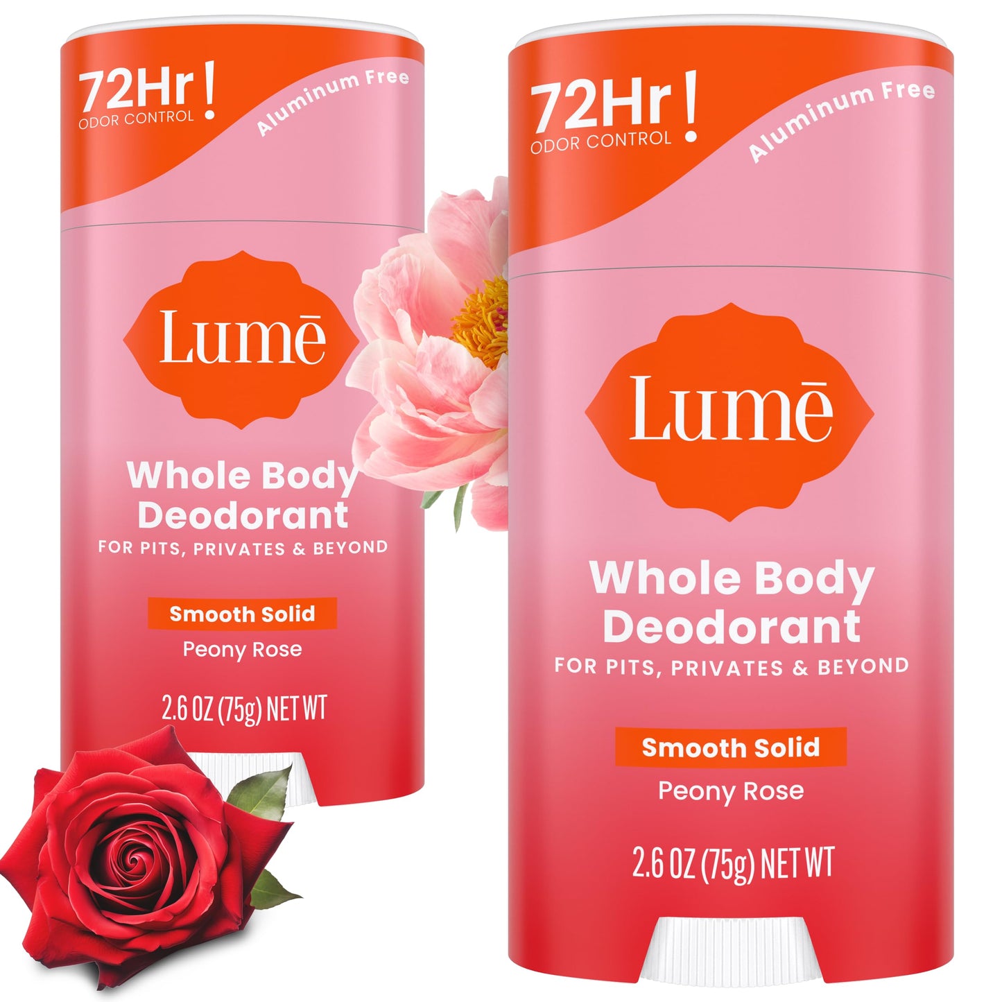 Lume Whole Body Deodorant - Solid Stick - 2.6 oz, 2 pk (Soft Powder)