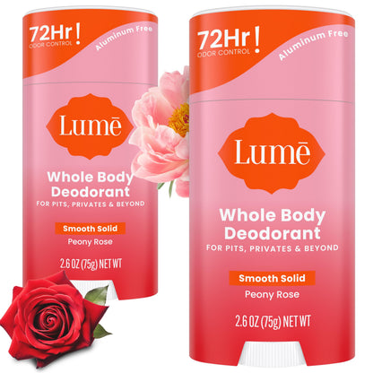 Lume Whole Body Deodorant - Solid Stick - 2.6 oz, 2 pk (Soft Powder)