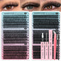 Lash Clusters Wispy 100D Eyelash Clusters 10-18mm Fluff Cluster Eyelash Extensions D Curl No Plastic Feel Individual Lashes Extension 204 Pcs Versatile False Eyelashes Clusters