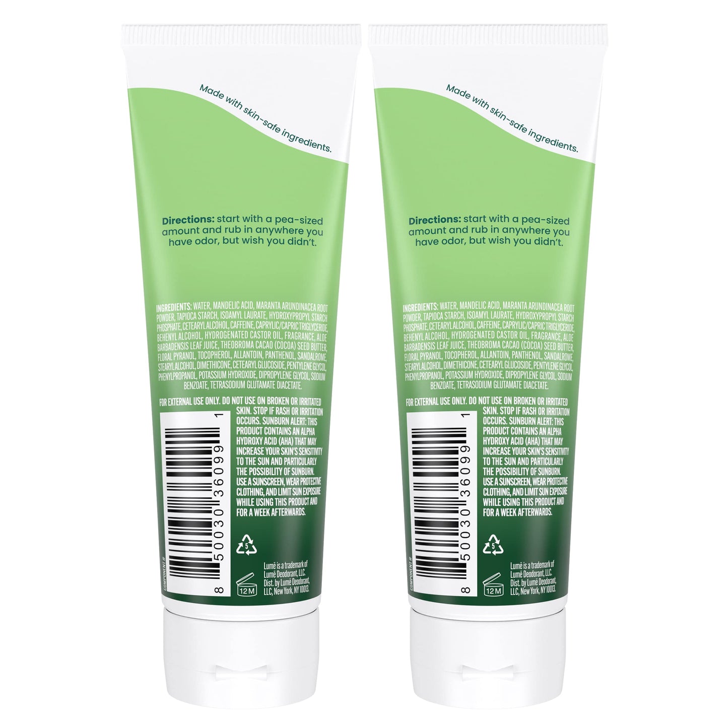 Lume Whole Body Deodorant - Cream Tube - 3 oz (Clean Tangerine)