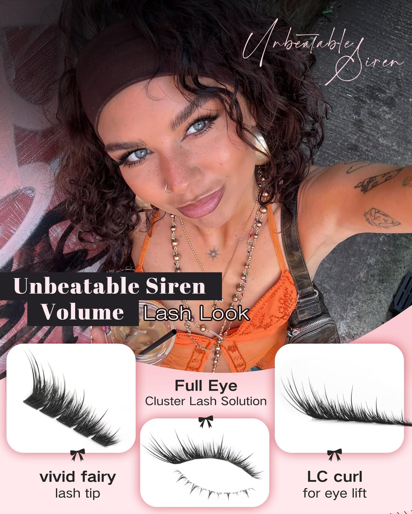 Goddvenus Pre-made Spikes Lash Clusters Wispy Manga Eyelash Clusters